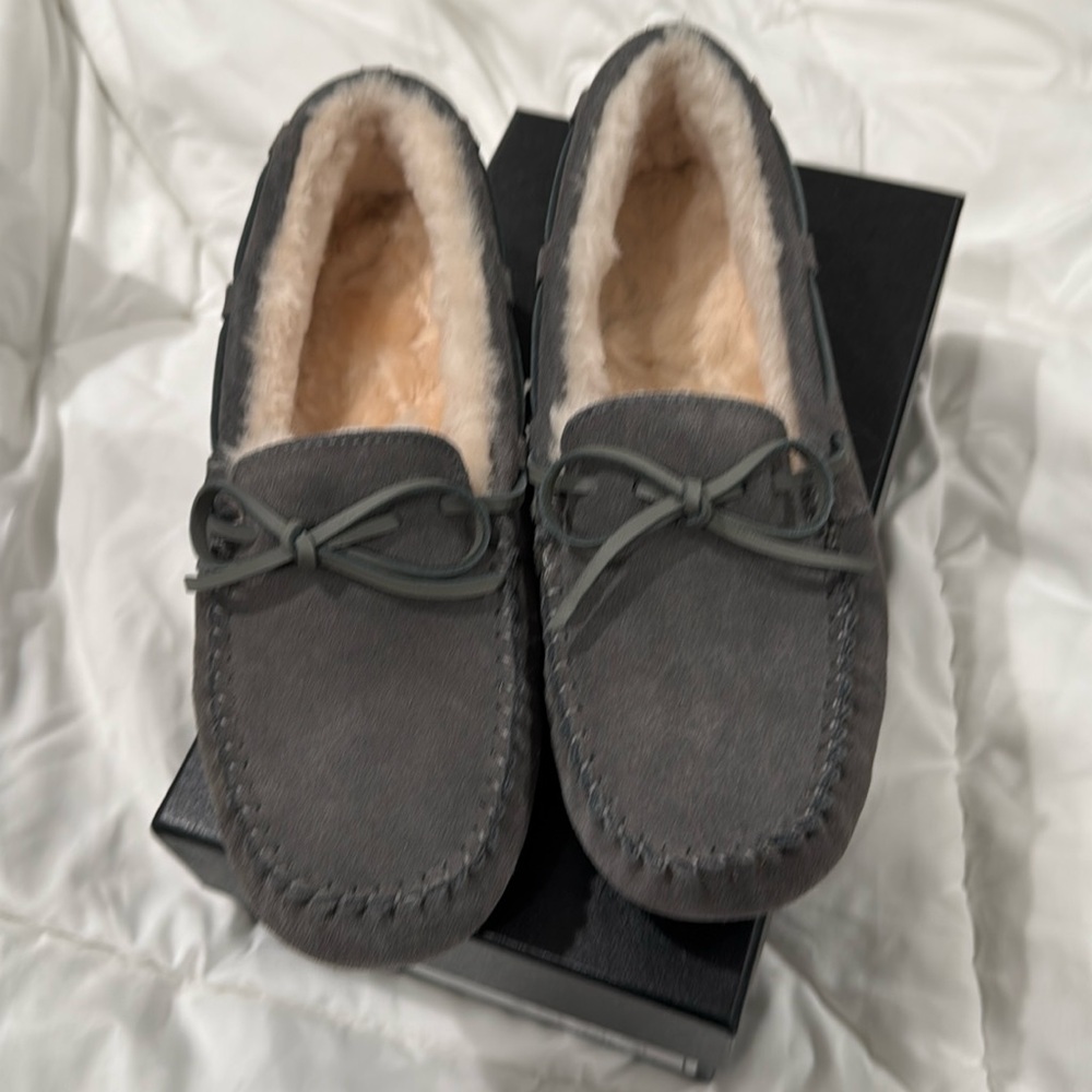 Australialia Luxe Collective Dark Grey Slippers - Style Name "PROST"; US Size 8